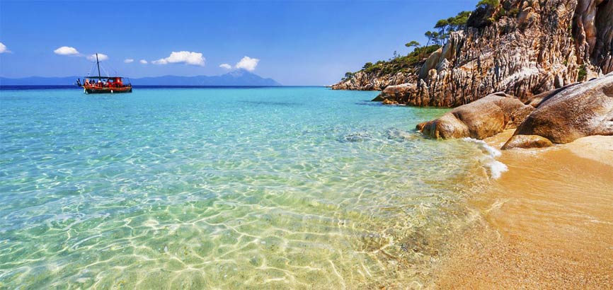 Strand en zee in Rhodos