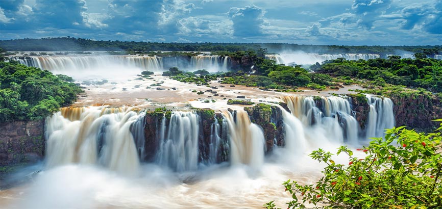 watervallen van Iguazu van bovenaf